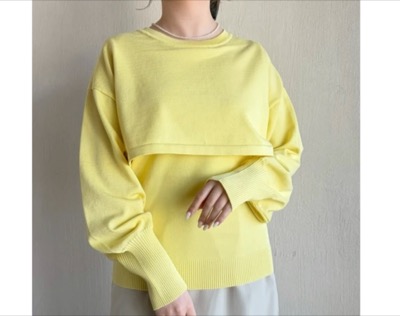 style zampa for the holidays（スタイルザンパフォーザホリデイズ）　レイヤード風ニットプルオーバー