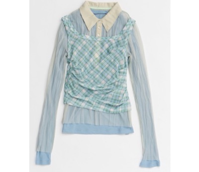 MAISON SPECIAL（メゾンスペシャル）　スリーピース シアーポロトップ