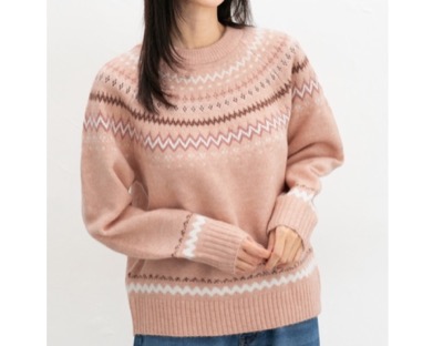 Honeys（ハニーズ）　求心柄ニット