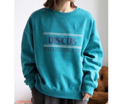 DISCUS ATHLETIC（ディスカス アスレチック）　裏起毛カレッジロゴスウェット