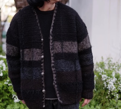 SARTO(サルト) Mohair cotton slub yarn mix cardigan(HAND KNITTING)