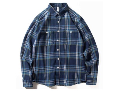 シンプル アメカジ レトロ コットン 長袖 トップス