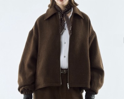 seyto（セイト）　Tweed volume tuck blouson