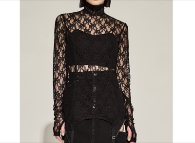 JOHN LAWRENCE SULLIVAN（ジョン ローレンス サリバン）　FLOWER LACE TURTLE TOP GARTER BELT