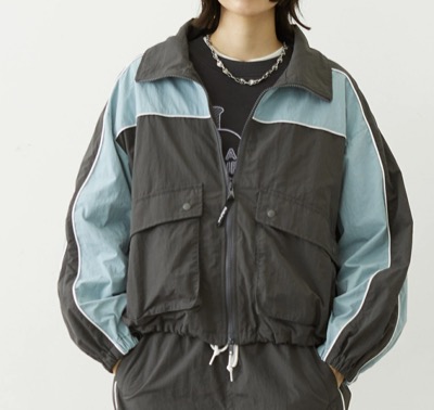 MILKFED.(ミルクフェド) CUTOUT LOGO TRACK JACKET