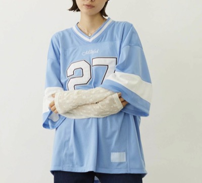 MILKFED.(ミルクフェド) HEAVEN27 FOOTBALL SHIRT