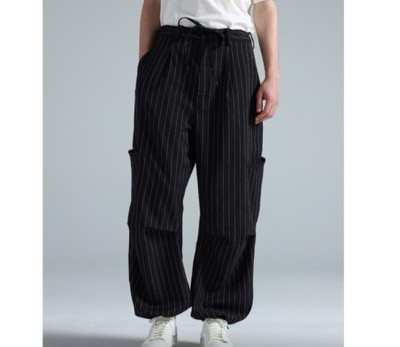 Y-3(ワイスリー) PINSTRIPE UT STRAIGHT LEG PANTS