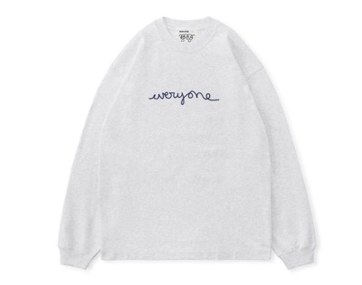 everyone（エブリワン）　j.30000 logo long sleeve tee