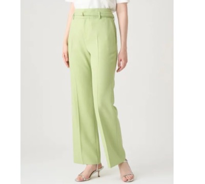 ANAYI(アナイ) ライトスラブ切り替えベルトパンツ