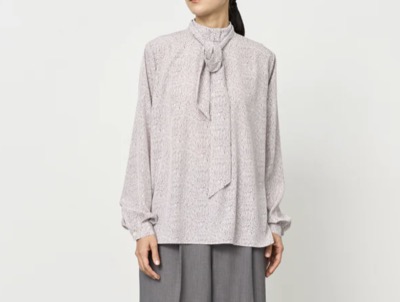 SOÉJU(ソージュ) レオパード柄ボウタイブラウス