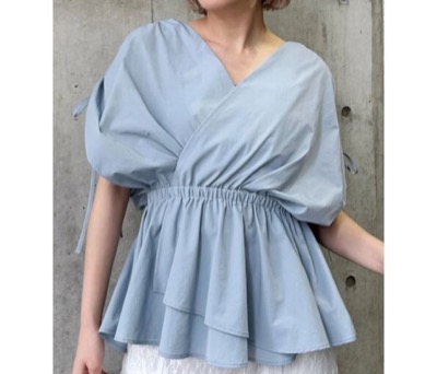 MURUA（ムルーア）　ギャザースリーブブラウス