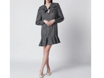 Chloé（クロエ）　シルクジャカードのドット柄ミニドレス