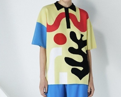 ENFOLD（エンフォルド）　Botanical garden ニットポロシャツ