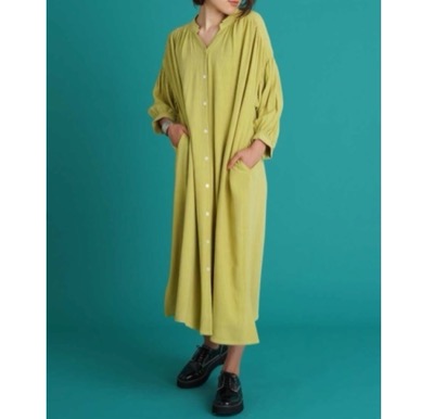 LUPILIEN（ルピリアン）　リネン混２ＷＡＹシャーリングスリーブワンピース