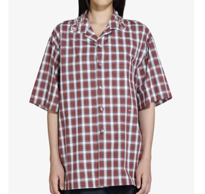 N°21（ヌメロ ヴェントゥーノ）　Checked short-sleeved shirt