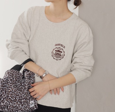 JOURNAL STANDARD relume（ジャーナルスタンダード レリューム）　クロップドフロッキーロゴスウェット