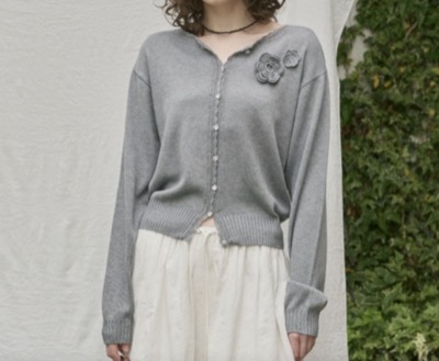 GIUNON(ジウノン) flower knit cardigan