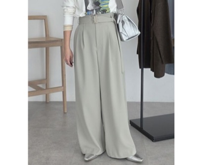 CRAFT STANDARD BOUTIQUE(クラフトスタンダードブティック) ハイウエストベルトワイドパンツ