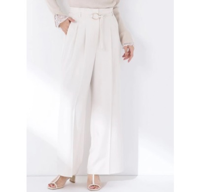 NATURAL BEAUTY BASIC(ナチュラルビューティーベーシック) ダブルベルトワイドパンツ