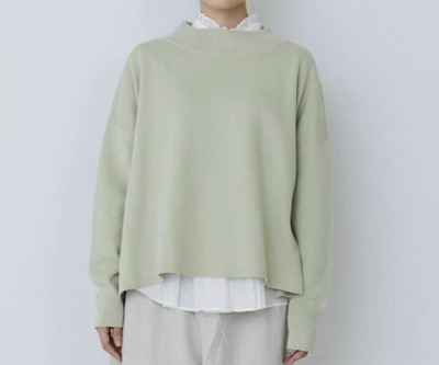 conges payes ADIEU TRISTESSE(コンジェ ペイエ アデュートリステス) ミラノリブモックネックニットプルオーバー