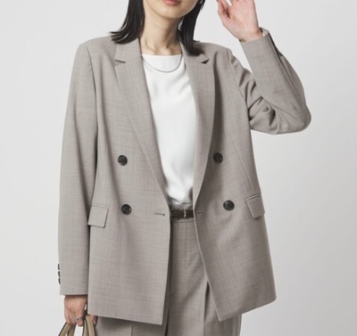 green label relaxing(グリーンレーベルリラクシング) カチリラ ダブル ジャケット ウォッシャブル ストレッチ