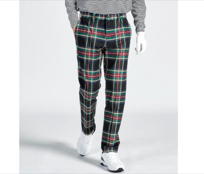 MUNSINGWEAR（マンシングウェア）　ストレッチ ツイルチェック柄パンツ