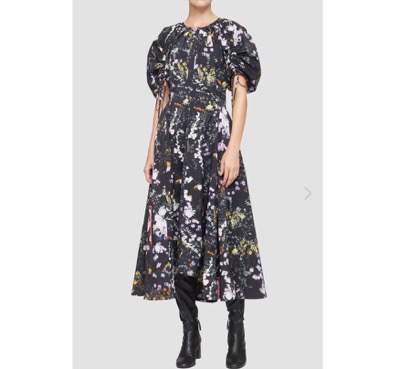 3.1 Phillip Lim(スリーワン フィリップ リム) Puffed Sleeve Floral Flare Dress