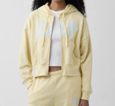 GAP（ギャップ）　GAPロゴ フレンチテリー ジップアップパーカー