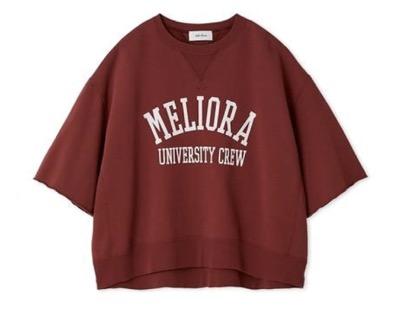 Mila Owen（ミラオーウェン）　半袖コットンスウェットプルオーバー