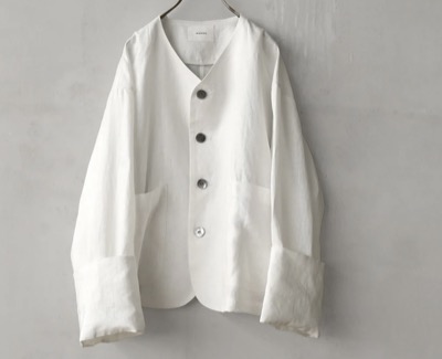 MANON(マノン) FRENCH LINEN NO COLLAR JKT
