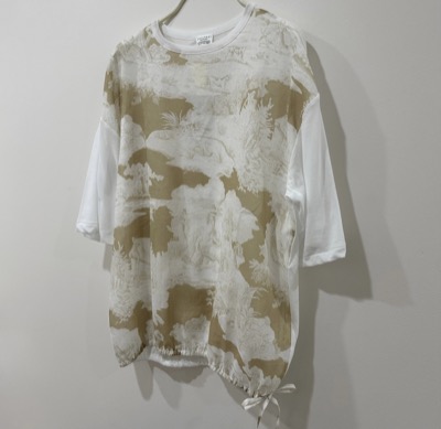 ANTIPAST（アンティパスト）　T-shirt with Printed Fubric