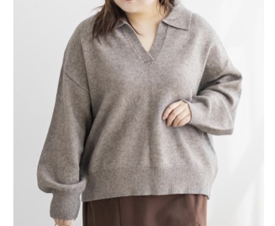 CLETTE（クレット）　スキッパーニットプルオーバー