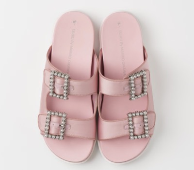 TSURU by Mariko Oikawa（ツル バイ マリコ オイカワ）　パールバックルラバーソールサンダル