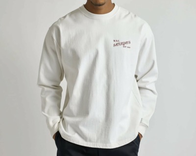 Saturdays NYC(サタデーズ ニューヨークシティ) Max Weight Vintage Serif LS T-Shirt
