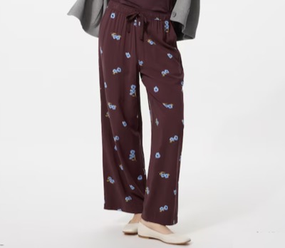 UNIQLO（ユニクロ）　レーヨンプリントロングパンツ