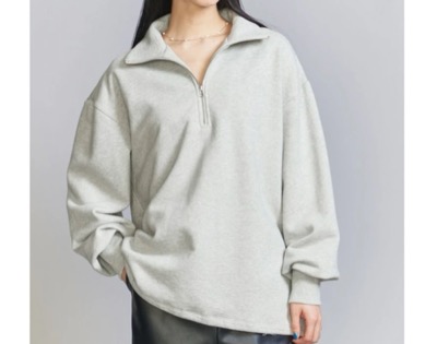 BEAUTY&YOUTH UNITED ARROWS（ビューティー＆ユース ユナイテッドアローズ）　コットン ハーフジップ スウェット プルオーバー