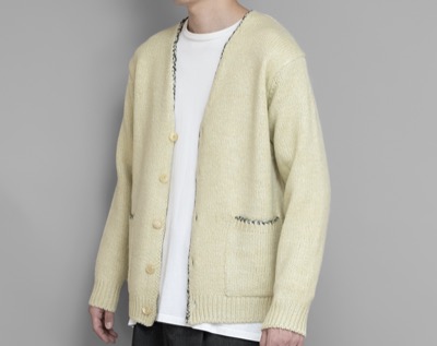 AURALEE（オーラリー）　SILK WOOL CAMEL MIX KNIT CARDIGAN