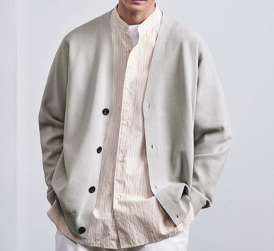 UNITED ARROWS（ユナイテッドアローズ）　4シーズンズ ミラノリブ カーディガン ーウォッシャブルー