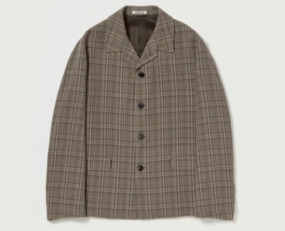 AURALEE（オーラリー）　SILK LINEN NEP CHECK JACKET