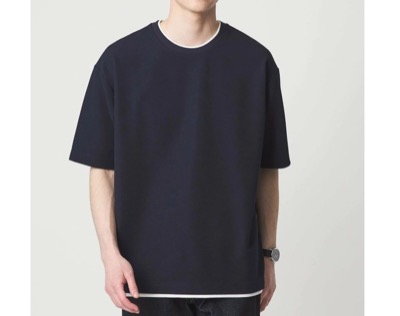 green label relaxing(グリーンレーベルリラクシング) JUST Fit フェイクレイヤード Tシャツカットソー