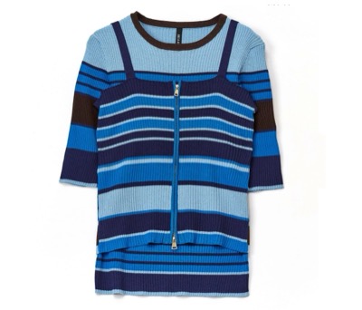 AULA AILA(アウラアイラ) レイヤードマルチボーダーニット