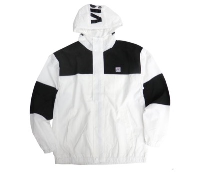 VISION STREET WEAR（ヴィジョン ストリート ウェア）　シワ加工フード付きナイロントラックジャケット