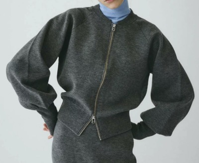HeRIN.CYE（ヘリンドットサイ）　Zip up knit tops