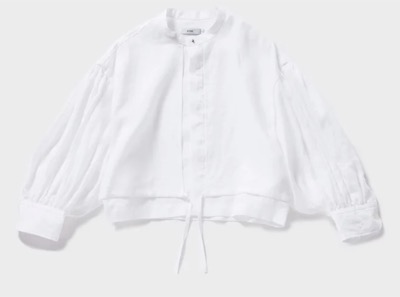 HYKE（ハイク）　LINEN BALLOON SLEEVE BLOUSE