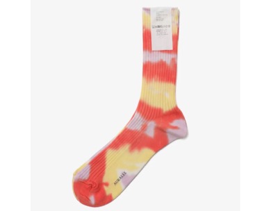AURALEE（オーラリー）　GIZA HIGH GAUGE TIE-DYE SOCKS