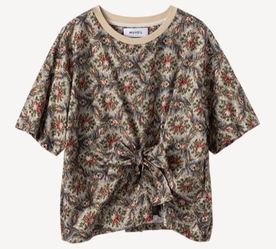 MUVEIL(ミュベール) ゴブランプリントTシャツ