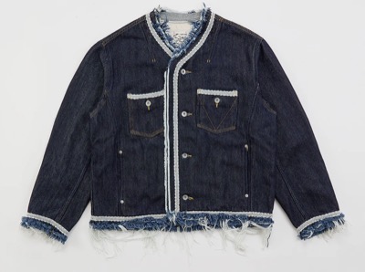 NORANEKO（ノラネコ）　meagratia Lace tape denim BL