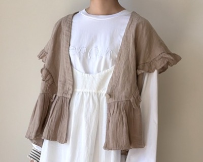 nest Robe（ネストローブ）　リネンフリルベスト