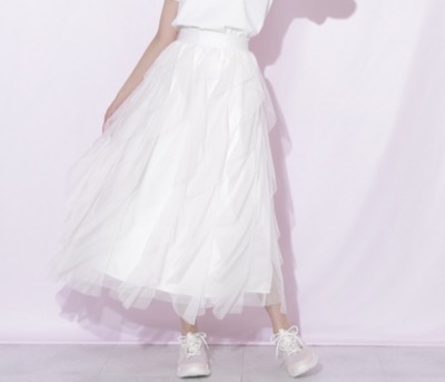 JILL by JILL STUART（ジルバイジルスチュアート）　縦ラッフルチュールスカート