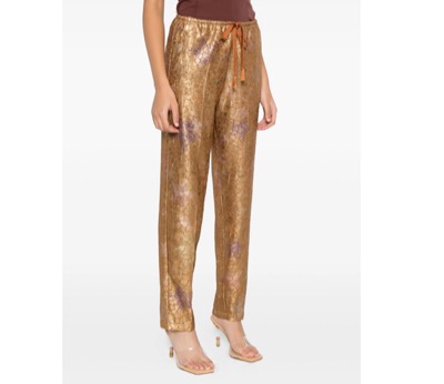 Forte Forte(フォルテフォルテ) “les folies” jacquard trousers gold